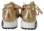 Jimmy Choo Golden Glamour Mesh Leather Sneakers Jimmy Choo