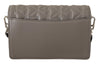 Karl Lagerfeld Elegant Grey Leather Crossbody Bag Karl Lagerfeld