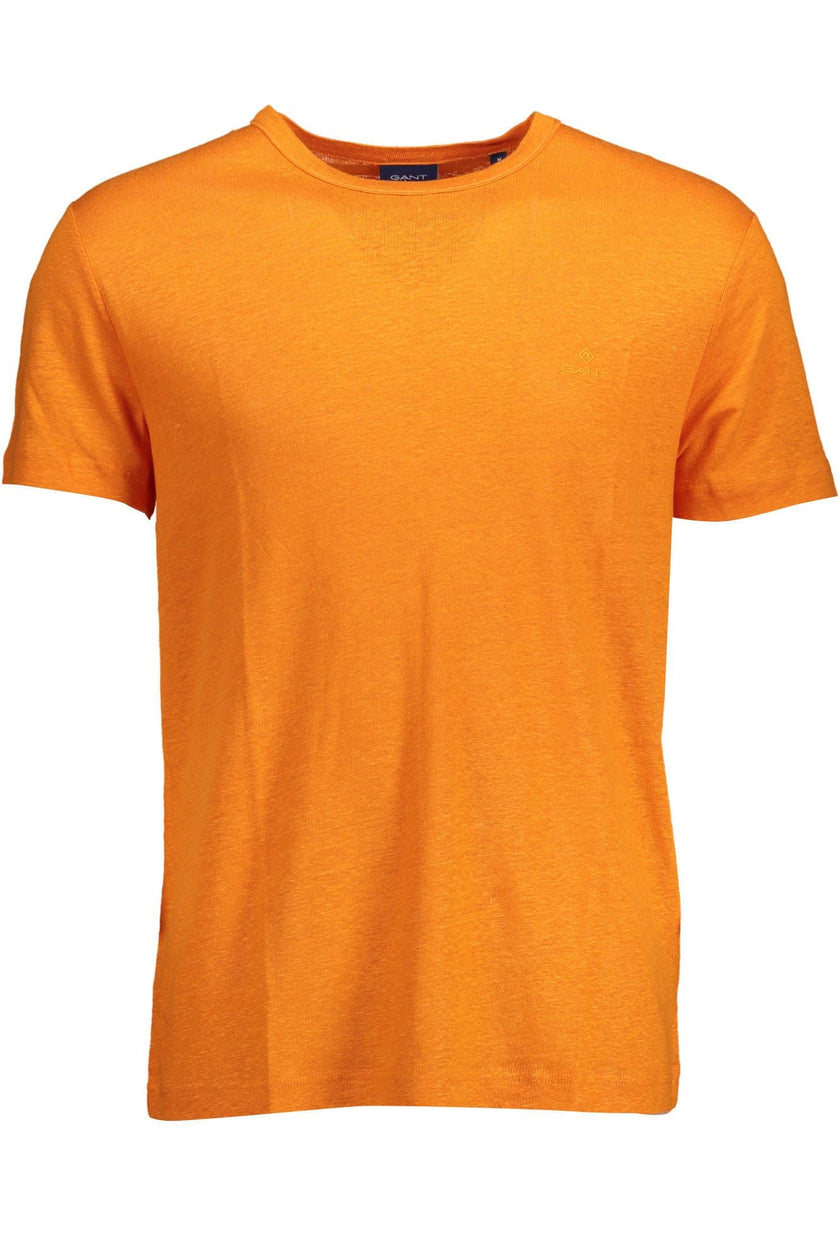 Gant Orange Linen Men T-Shirt Gant