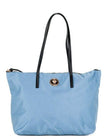 Versace Portuna Medusa Medium Cornflower Blue Nylon Leather Tote Bag Purse Versace