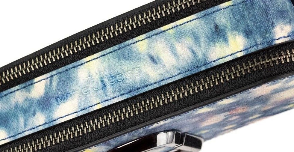 Marc Jacobs The Snapshot bag Watercolor Blue Printed Leather Shoulder Bag Purse Marc Jacobs