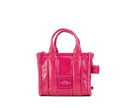 Marc Jacobs The Shiny Crinkle Micro Tote Magenta Leather Crossbody Bag Handbag Marc Jacobs