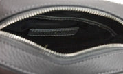 Burberry Thornton Small Grey Embossed Logo Grainy Leather Crossbody Handbag Burberry