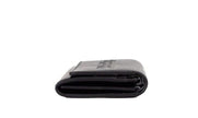 Burberry Porter Black Grained Leather Branded Logo Embossed Clutch Flap Wallet Burberry