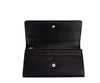 Burberry Porter Black Grained Leather Branded Logo Embossed Clutch Flap Wallet Burberry