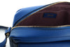 Versace Elegant Blue Calf Leather Camera Case Bag Versace