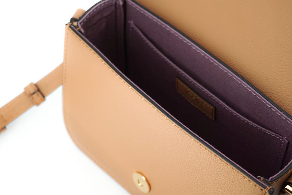 Versace Elegant Calf Leather Shoulder Bag in Brown Versace
