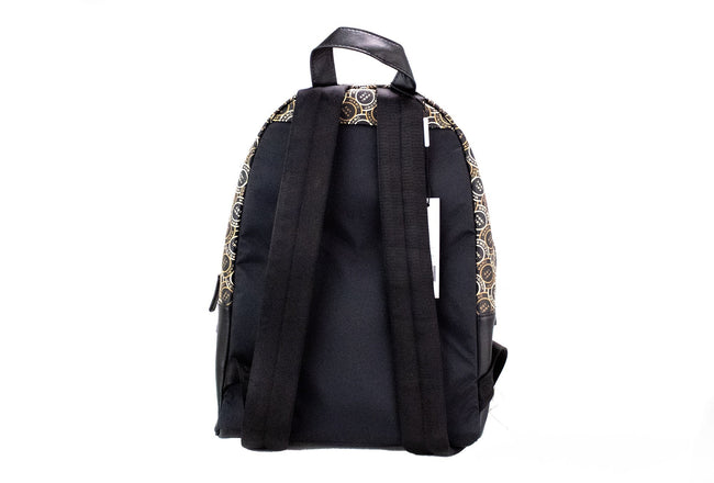 Marc Jacobs Signet Medium Black Logo Printed Leather Shoulder Backpack Bookbag Marc Jacobs