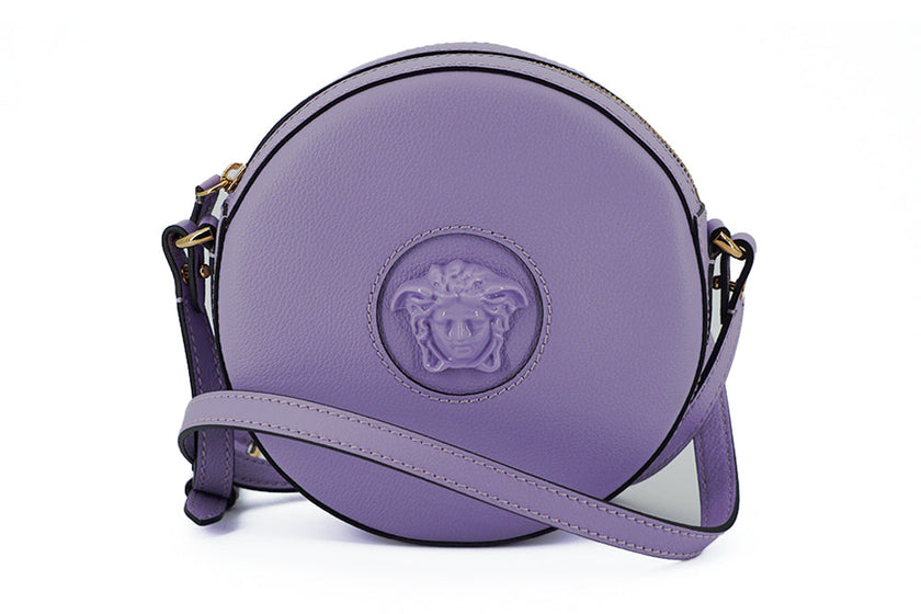 Versace Elegant Purple Round Shoulder Bag Versace