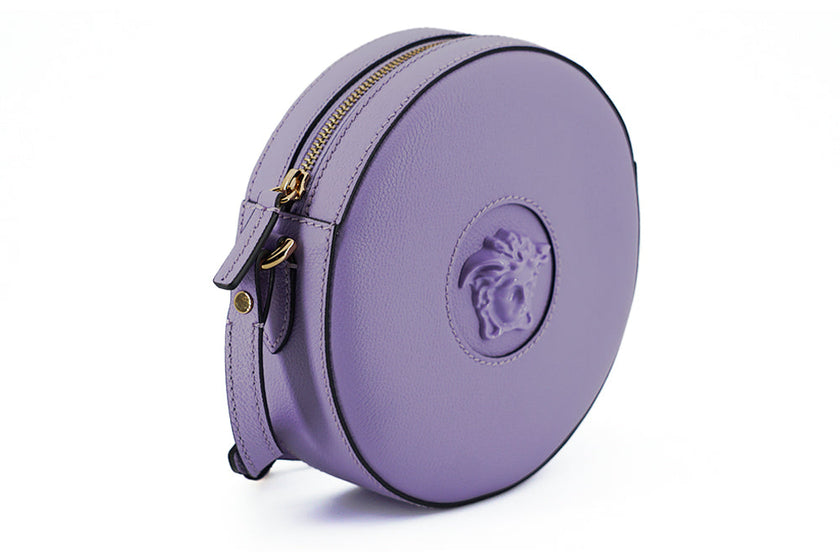 Versace Elegant Purple Round Shoulder Bag Versace