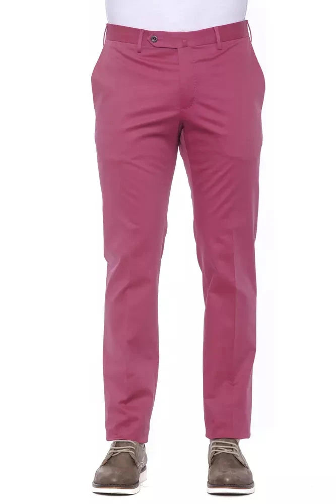 PT Torino Fuchsia Cotton Men Trouser PT Torino