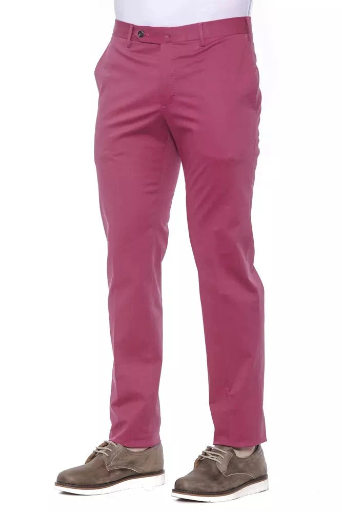 PT Torino Fuchsia Cotton Men Trouser PT Torino