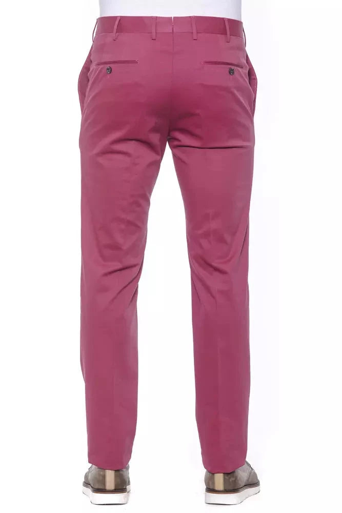 PT Torino Fuchsia Cotton Men Trouser PT Torino