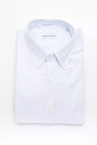 Robert Friedman Light Blue Cotton Men Shirt Robert Friedman