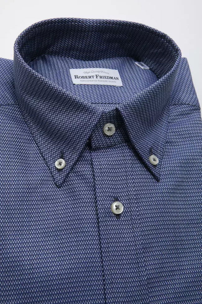 Robert Friedman Blue Cotton Mens Shirt Robert Friedman