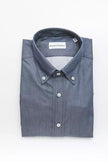 Robert Friedman Blue Cotton Men Shirt Robert Friedman