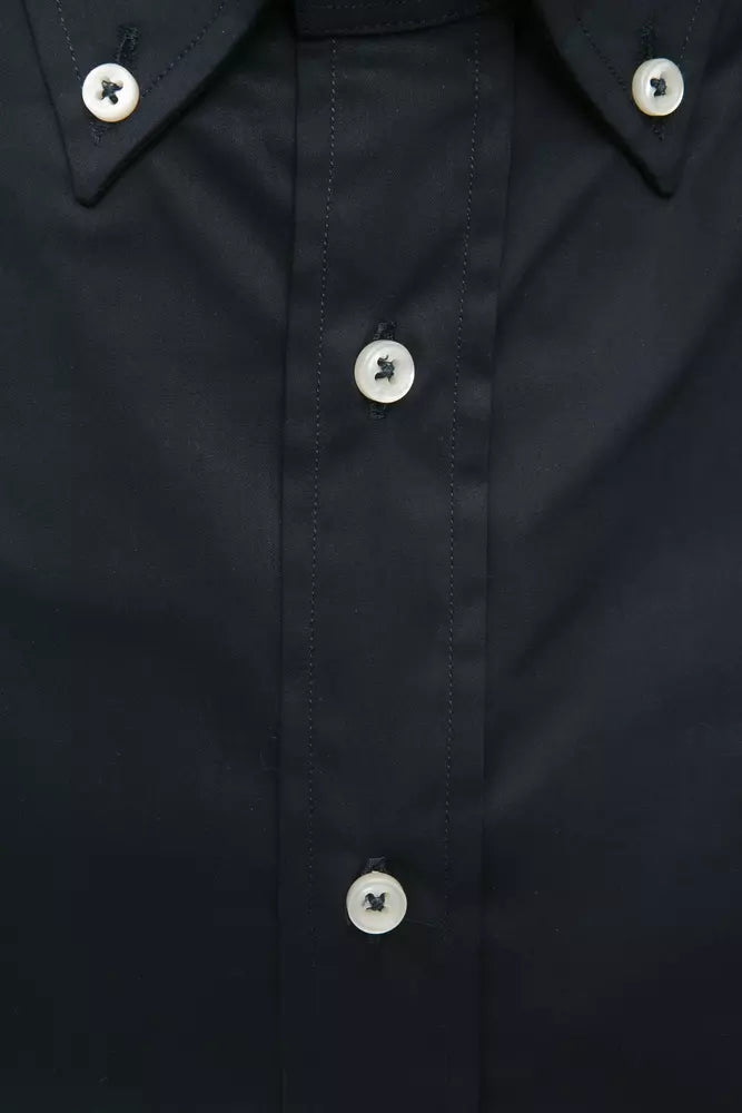 Robert Friedman Black Cotton Men's Shirt Robert Friedman
