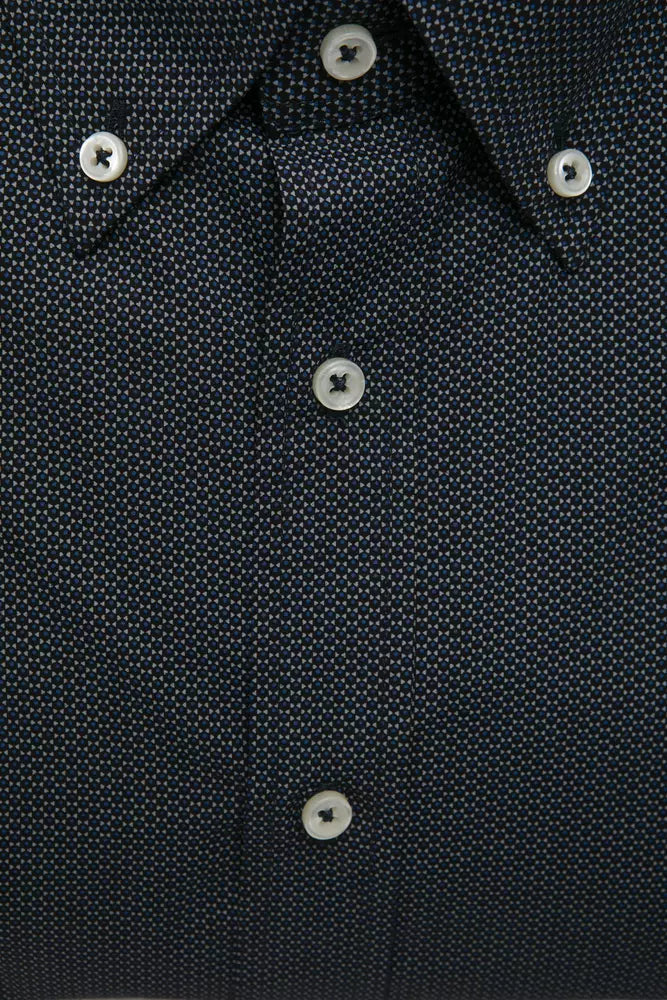 Robert Friedman Black Cotton Men Shirt Robert Friedman