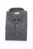 Robert Friedman Black Cotton Men's Slim Shirt Robert Friedman