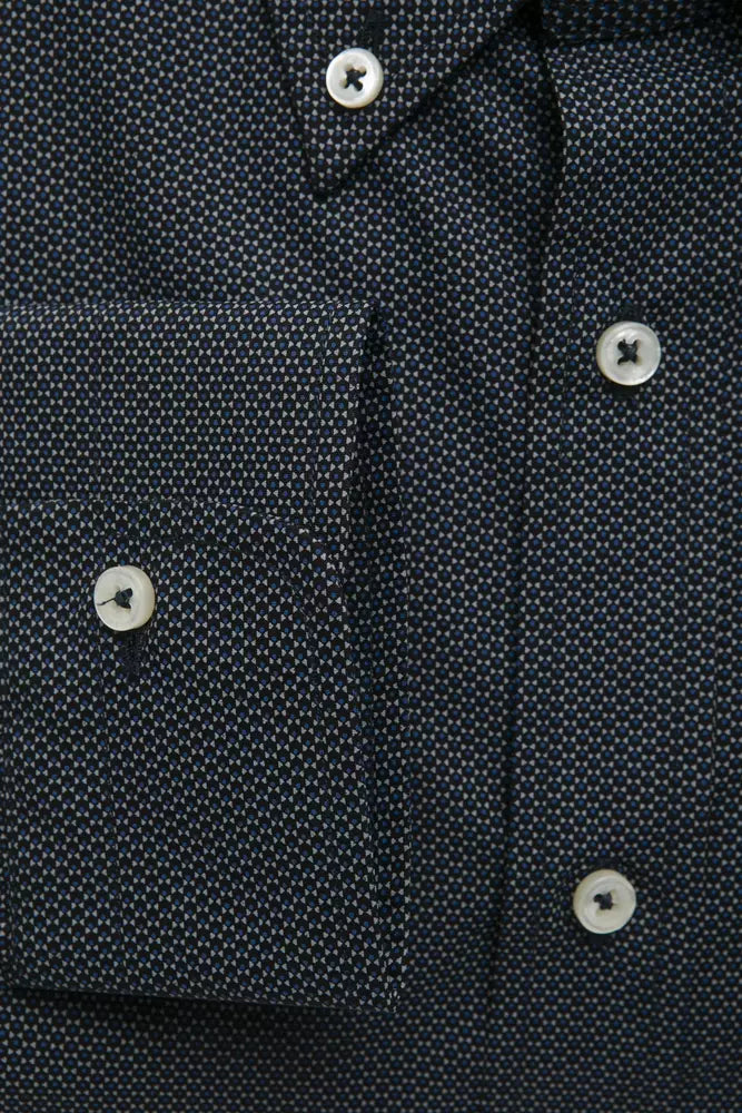 Robert Friedman Black Cotton Men Shirt Robert Friedman