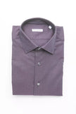 Robert Friedman Burgundy Cotton Men Shirt Robert Friedman
