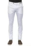 PT Torino White Cotton Men Slim Trouser PT Torino