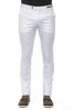 PT Torino White Cotton Men Slim Trouser PT Torino