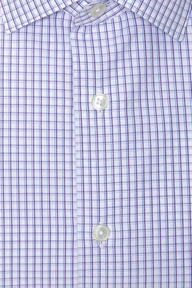 Robert Friedman Burgundy Cotton Men Shirt Robert Friedman
