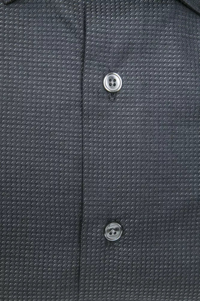 Robert Friedman Black Cotton Men's Shirt Robert Friedman