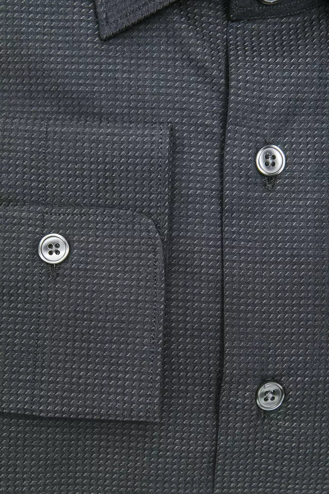 Robert Friedman Black Cotton Men's Shirt Robert Friedman