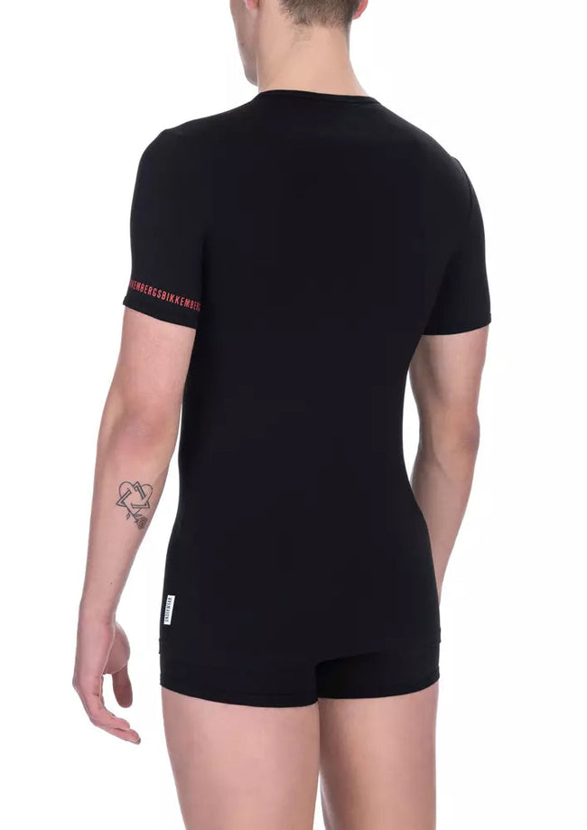 Bikkembergs Black Cotton Men's T-Shirt Pack Bikkembergs