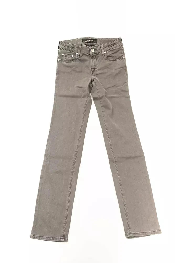 Jacob Cohen Gray Cotton Women Jeans Jacob Cohen
