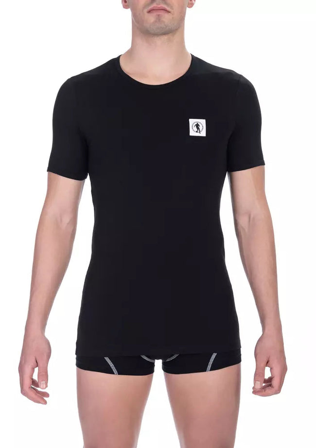 Bikkembergs Black Cotton Men T-Shirt Twin Pack Bikkembergs
