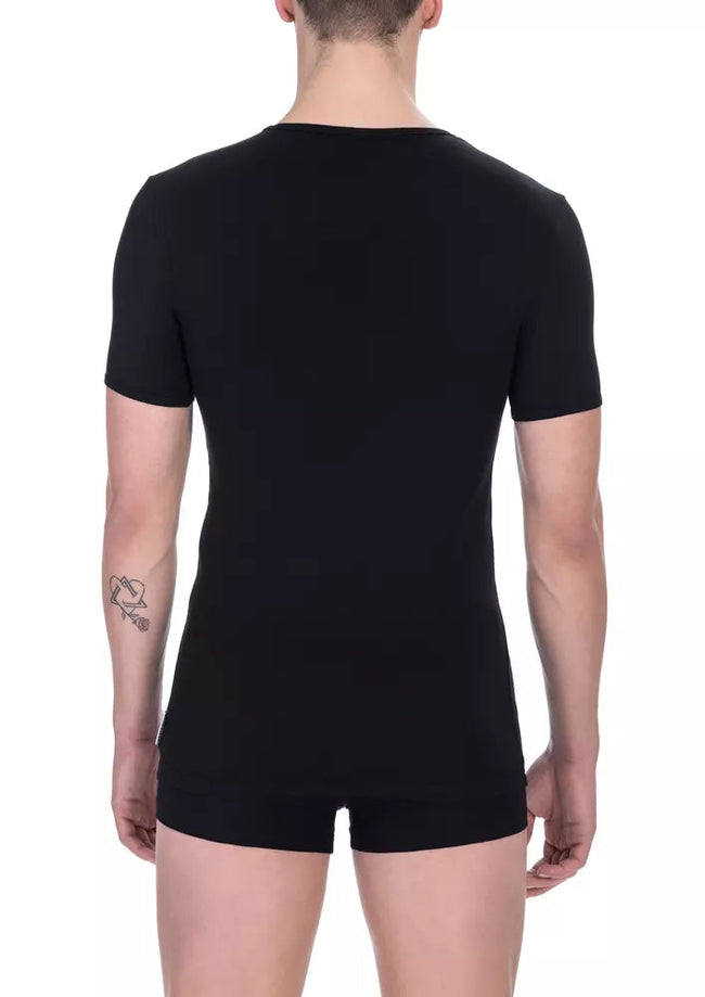 Bikkembergs Black Cotton Men T-Shirt Twin Pack Bikkembergs