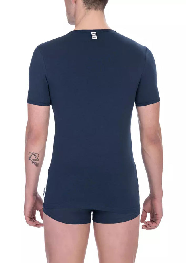 Bikkembergs Blue Cotton Men's T-Shirt Bikkembergs