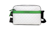 Michael Kors Cooper Small Bright White Palm Signature PVC Utility Crossbody Bag Michael Kors