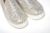 Christian Louboutin White Ab/Clear Ab Roller Boat Woman Flat Sneaker Christian Louboutin