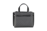 Michael Kors Emilia Small Black Signature PVC Satchel Crossbody Handbag Purse Michael Kors