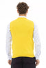 Alpha Studio Yellow Viscose Men Jacket Alpha Studio
