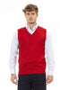 Alpha Studio Red Viscose Men's Jacket Alpha Studio