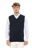 Alpha Studio Blue Viscose Men Jacket Alpha Studio