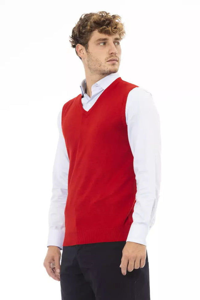 Alpha Studio Red Viscose Men's Jacket Alpha Studio