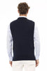 Alpha Studio Blue Viscose Men Jacket Alpha Studio