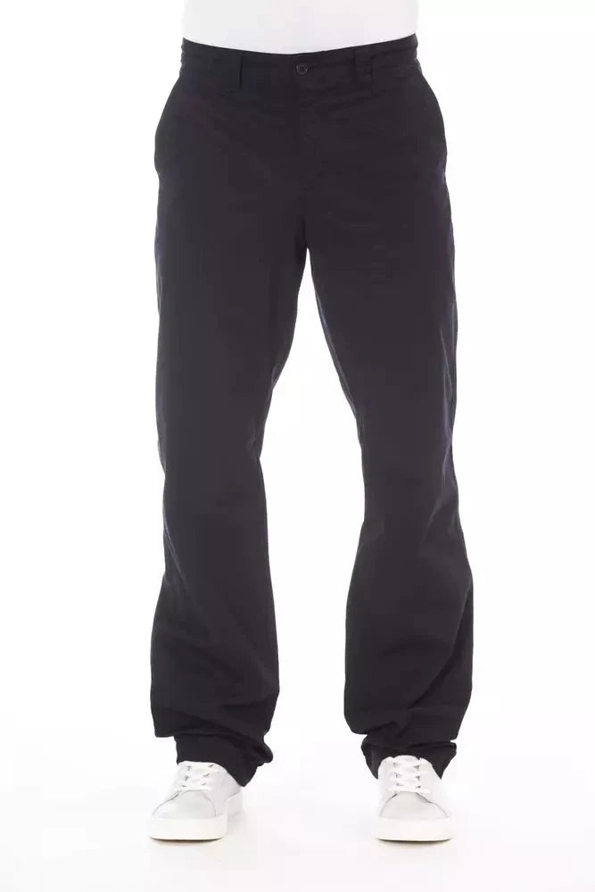 Alpha Studio Blue Cotton Men's Pant Alpha Studio