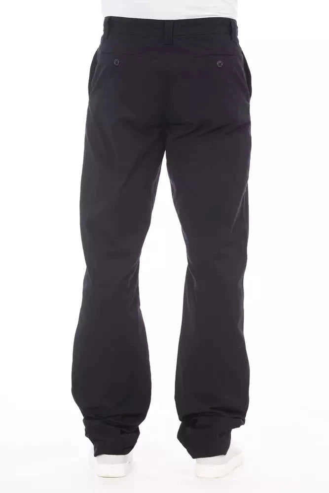 Alpha Studio Blue Cotton Men's Pant Alpha Studio