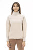 Alpha Studio Beige Wool Women Sweater Alpha Studio