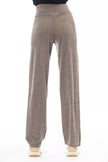 Alpha Studio Brown Wool Women Pant Alpha Studio