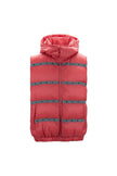 Elegant Red Versace Logo Vest with Detachable Hood Versace