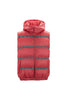 Elegant Red Versace Logo Vest with Detachable Hood Versace