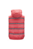 Elegant Red Versace Logo Vest with Detachable Hood Versace